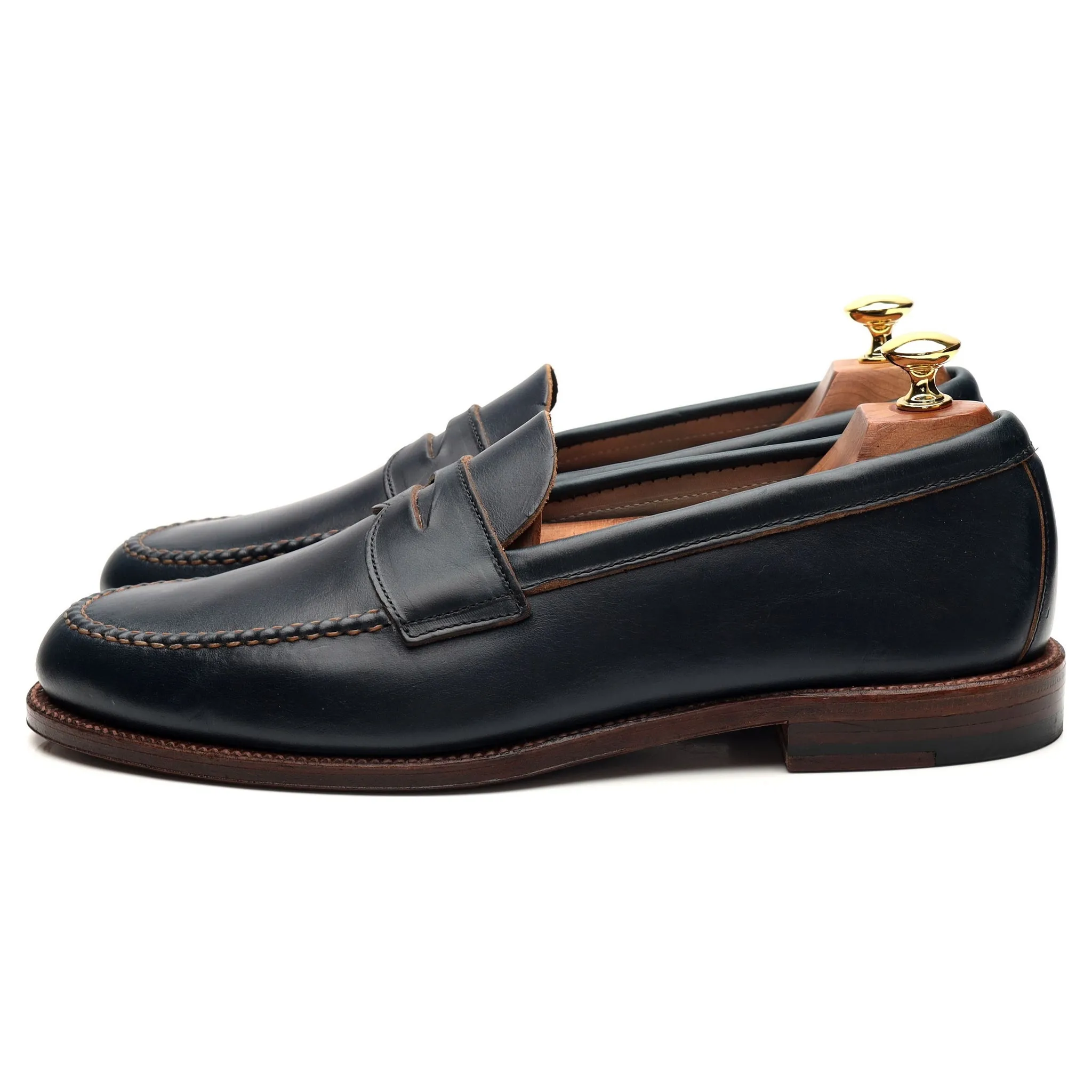 '17835F' Navy Blue Leather Loafer UK 10 US 10.5 D