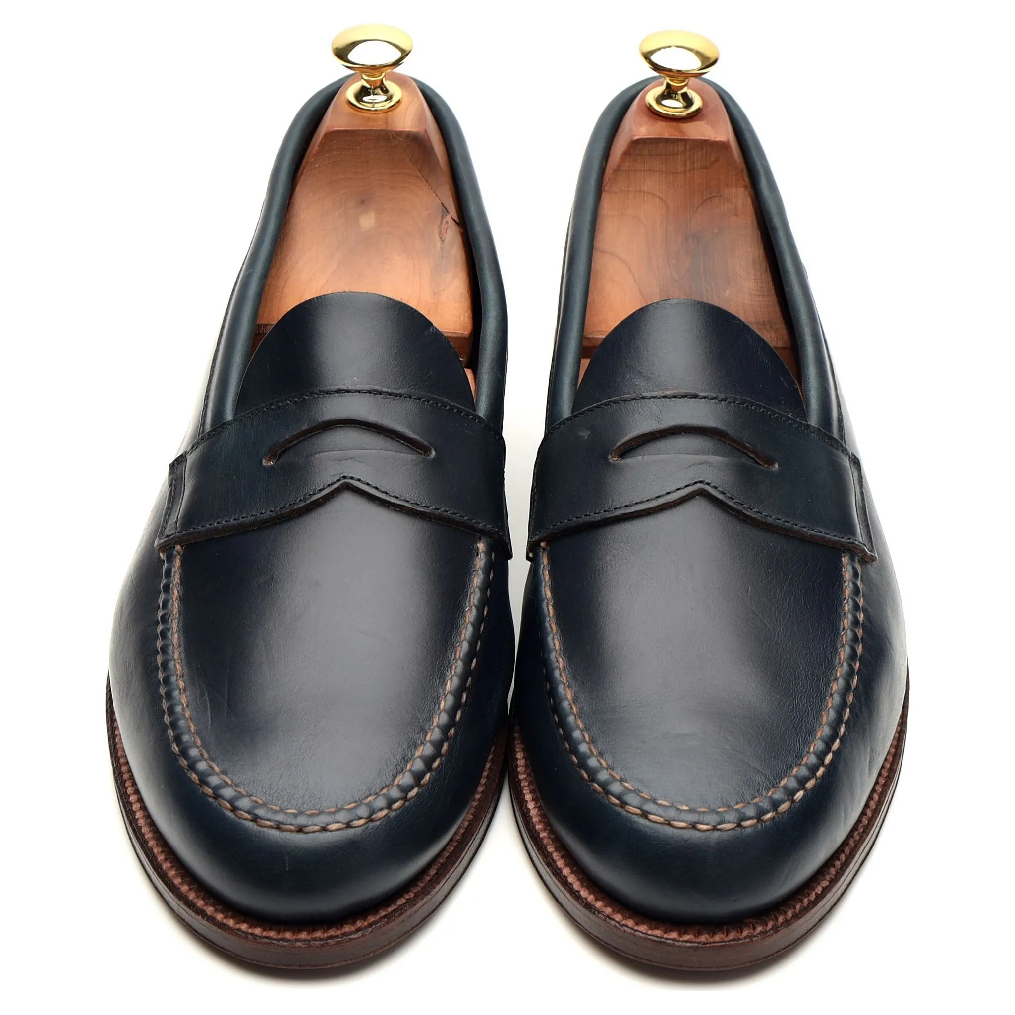 '17835F' Navy Blue Leather Loafer UK 10 US 10.5 D