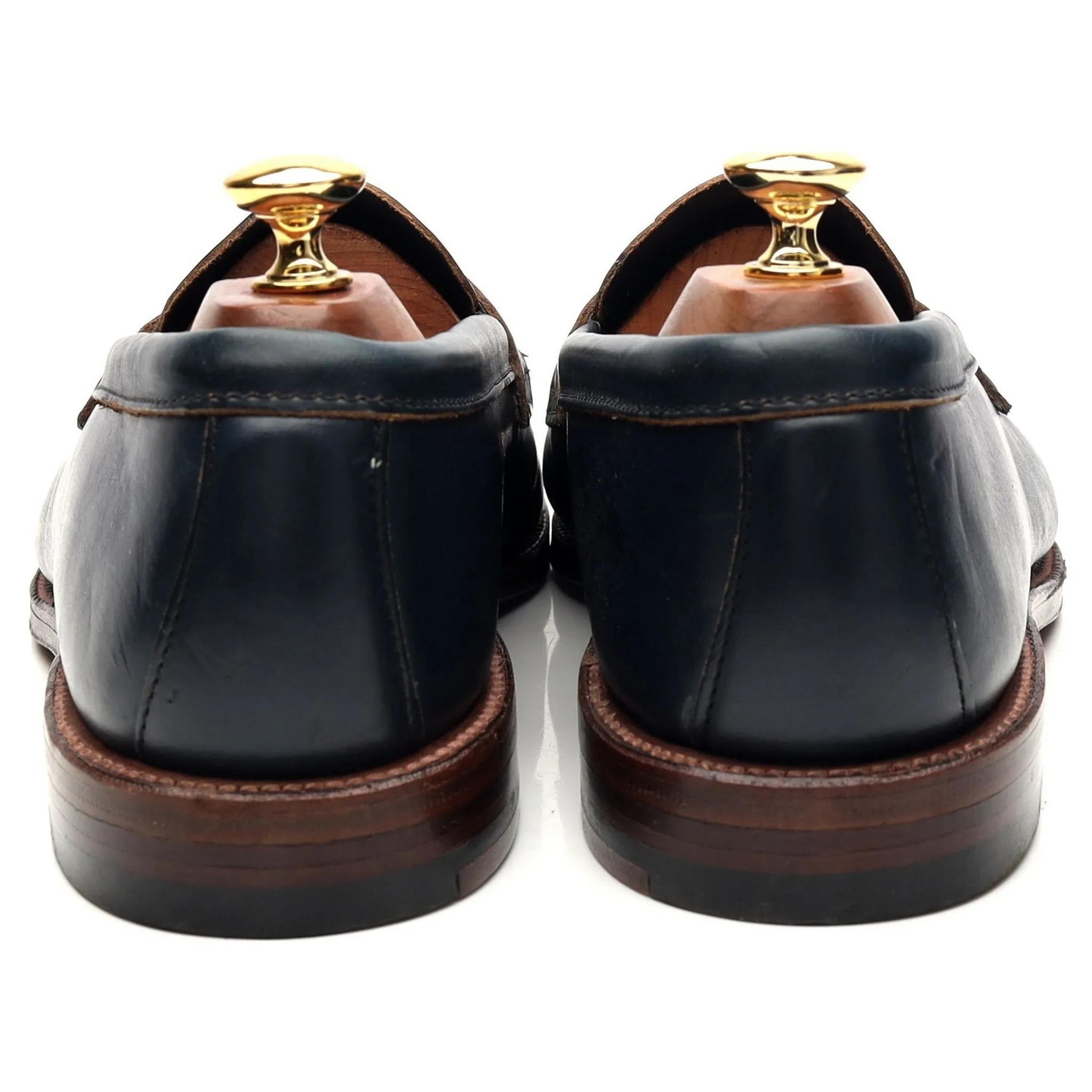 '17835F' Navy Blue Leather Loafer UK 10 US 10.5 D