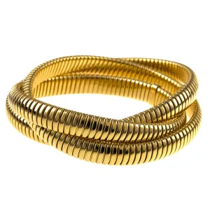 18 Karat Gold Gooseneck Bracelet