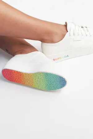 2790 Platform Shaded Lettering - White Avorio-Rainbow