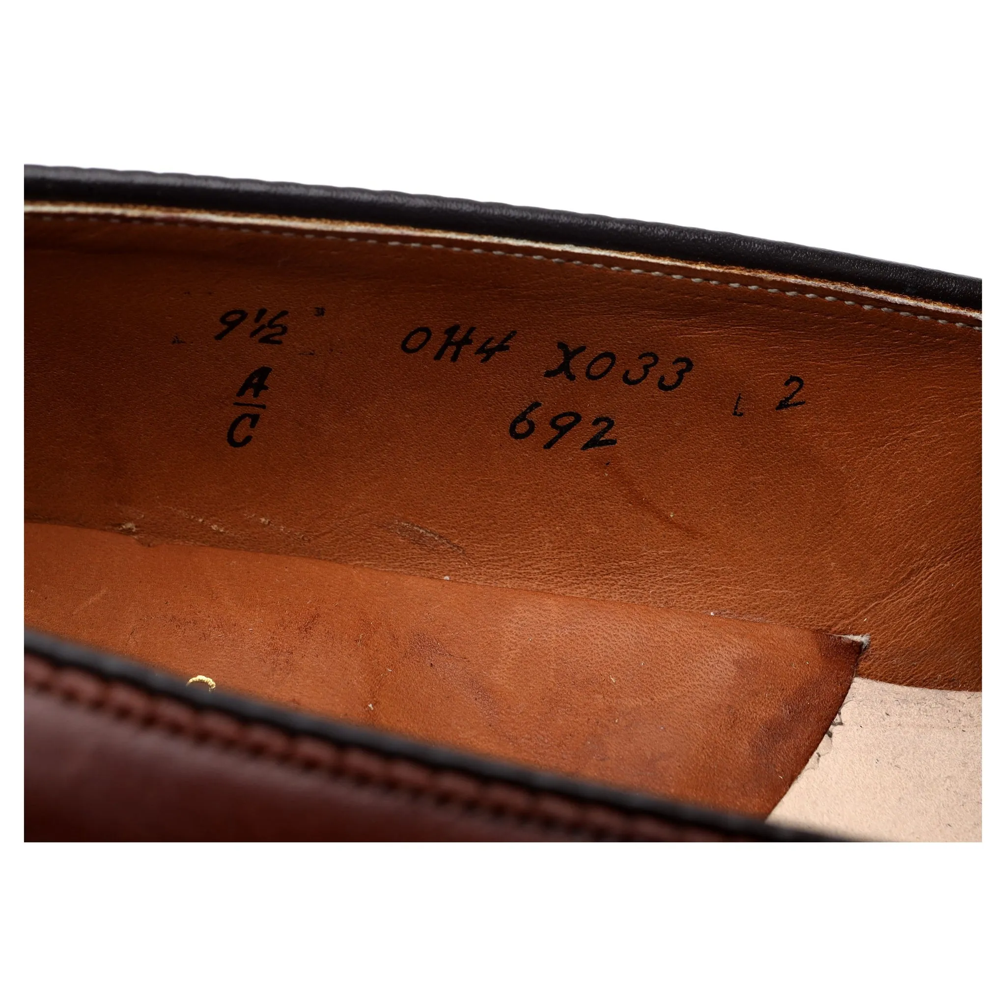 '692' Brown Leather Tassel Loafer UK 8.5 US 9.5 C