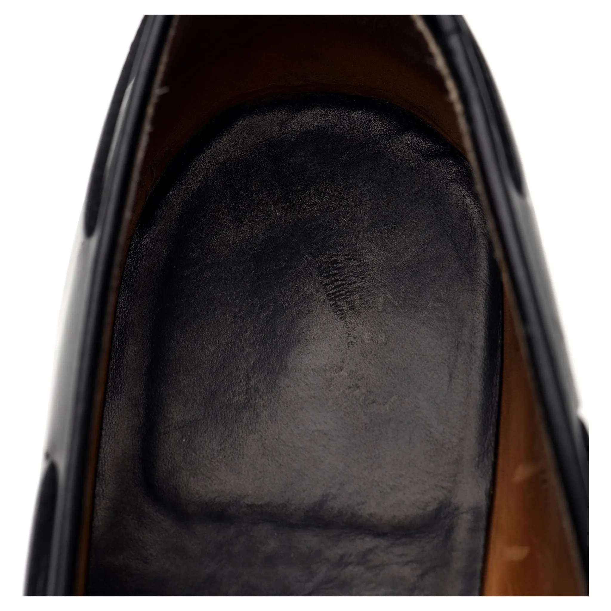 '734' Black Leather Tassel Loafer UK 10 EEE