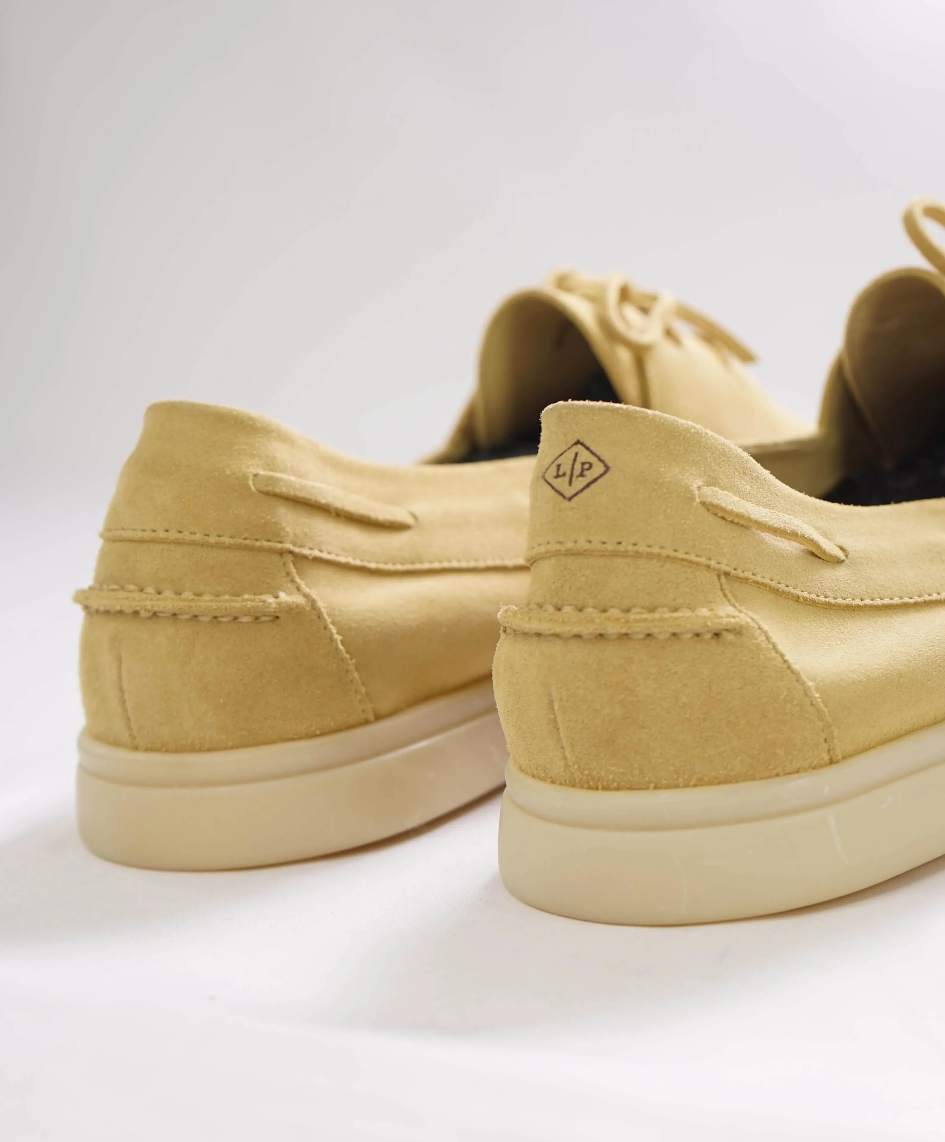 $960 LORO PIANA - "SAILING/SUMMER WALK" Suede Neutral Loafer - 12.5 US (45.5EU)
