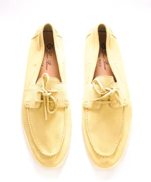 $960 LORO PIANA - "SAILING/SUMMER WALK" Suede Neutral Loafer - 12.5 US (45.5EU)