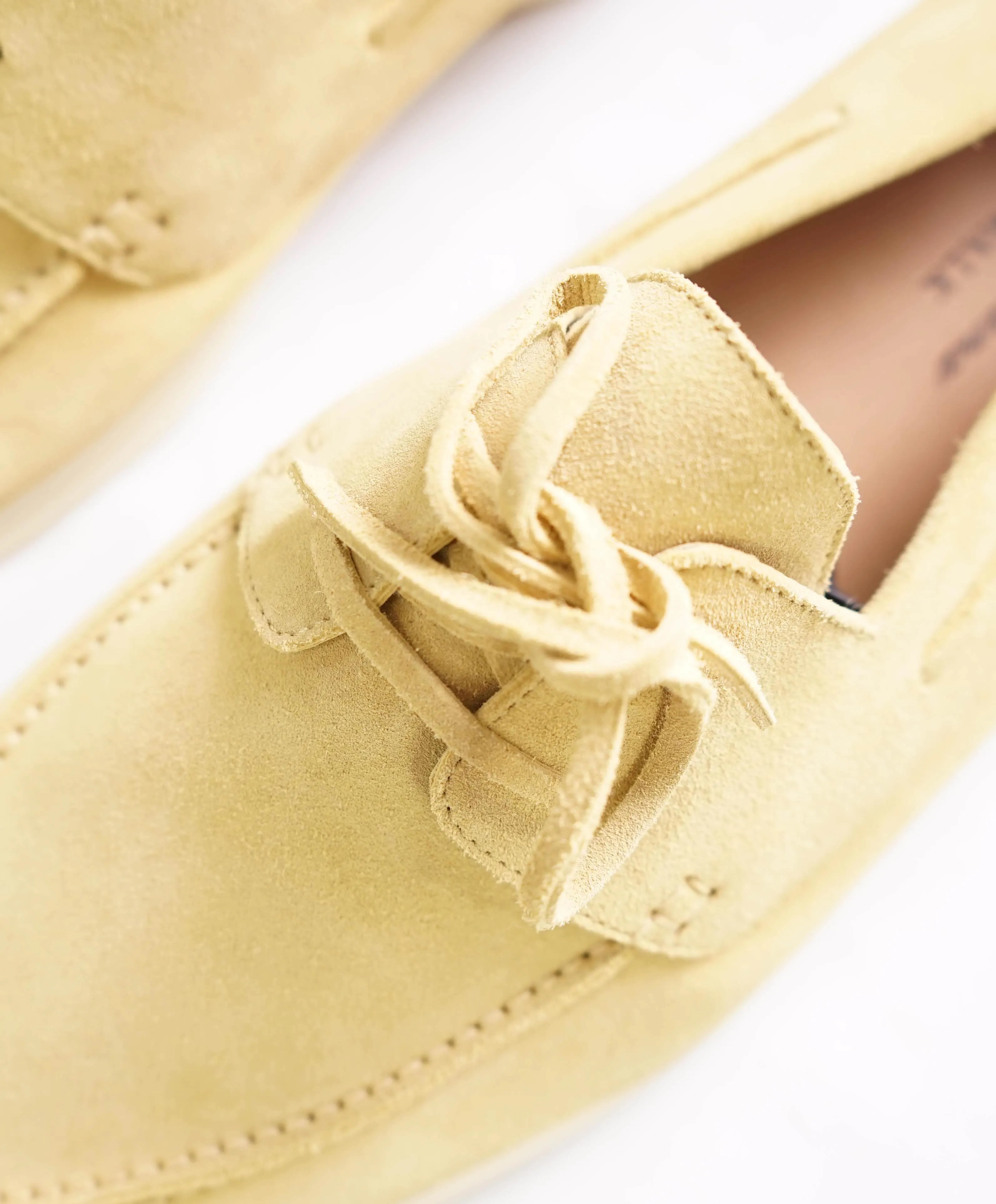 $960 LORO PIANA - "SAILING/SUMMER WALK" Suede Neutral Loafer - 12.5 US (45.5EU)