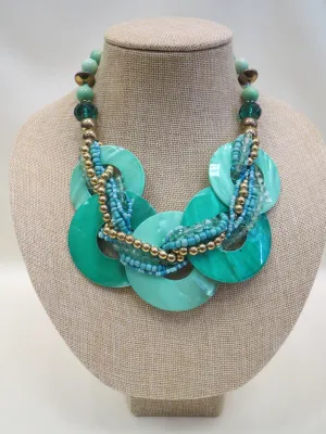 ADO | Green Beaded Statement Necklace