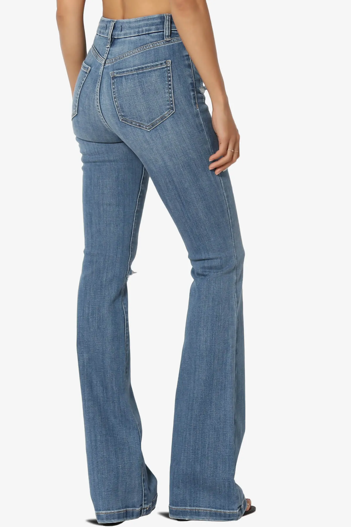 Aliyah Super High Rise Flare Jeans in GPL