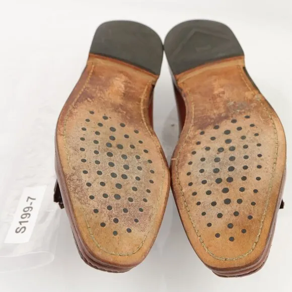 Allen Edmonds Mens Alton Loafer Size 11 D Chili Brown Kiltie Bow Slip On Shoe