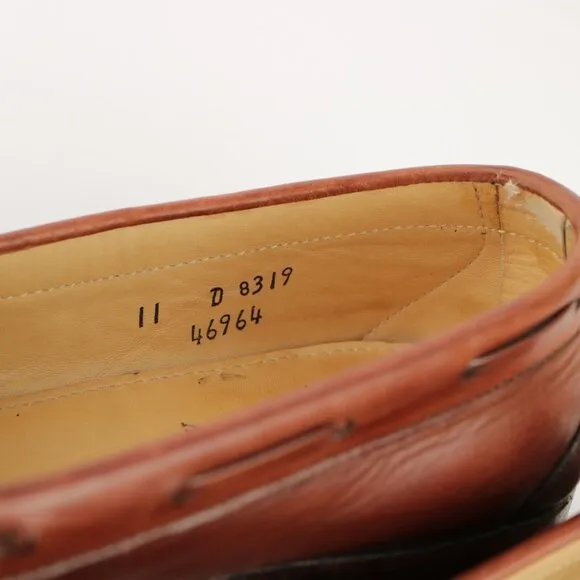 Allen Edmonds Mens Alton Loafer Size 11 D Chili Brown Kiltie Bow Slip On Shoe