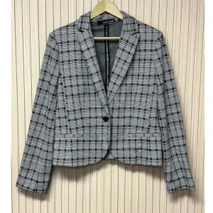 Amanda   Chelsea Plaid One-Button Blazer Size L