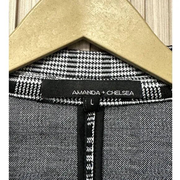 Amanda   Chelsea Plaid One-Button Blazer Size L