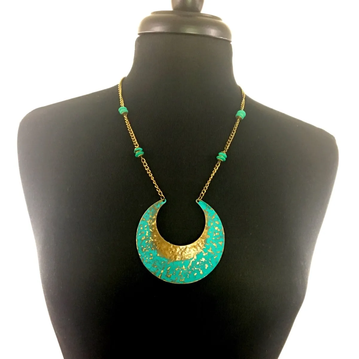 Antique Gold Long Trendy Necklace