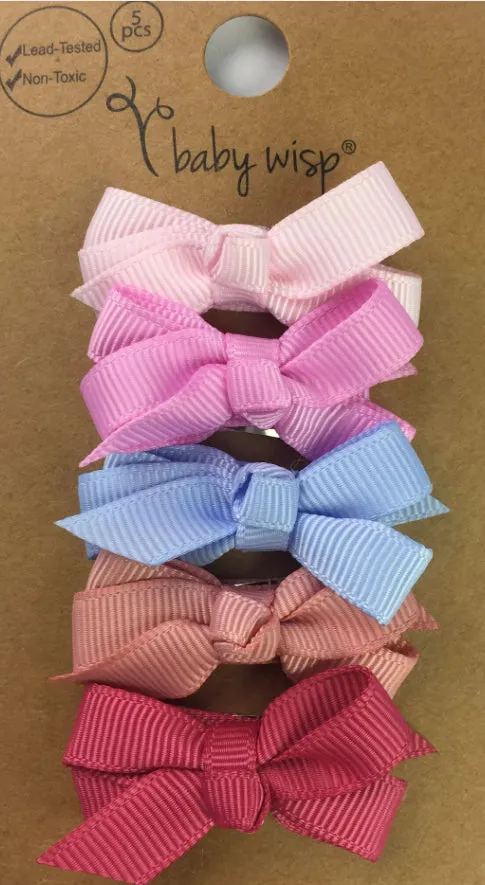 Baby Wisp - Chelsea Boutique Bow - 5pk Snap Clip - Little Miss