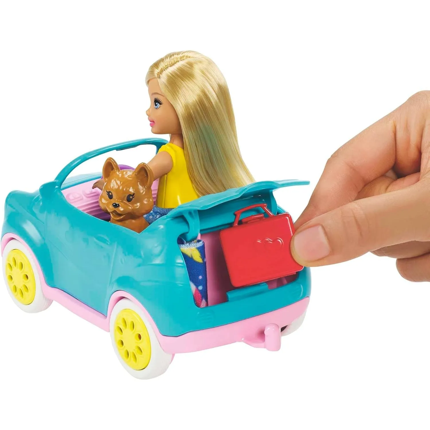 Barbie Chelsea Serie, Chelsea Auto und Camper Set mit 10  Barbie Camping Accessoires