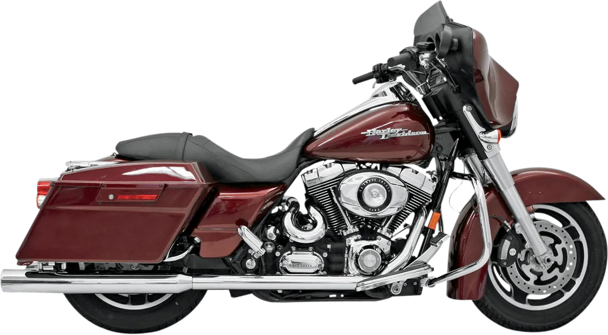 Bassani Manufacturing 11117C 3 1/2in. Slip-On Mufflers - Slant Cut - Chrome