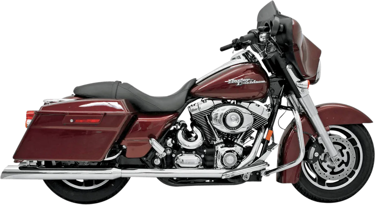 Bassani Manufacturing 11117C 3 1/2in. Slip-On Mufflers - Slant Cut - Chrome