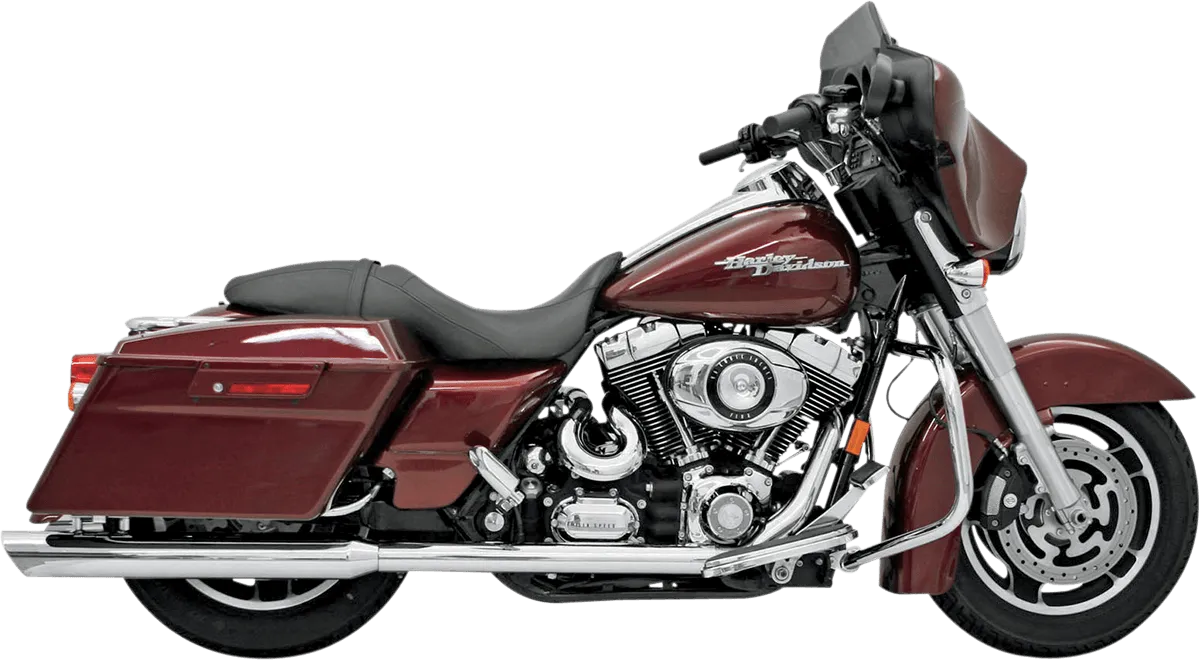 Bassani Manufacturing 11117C 3 1/2in. Slip-On Mufflers - Slant Cut - Chrome