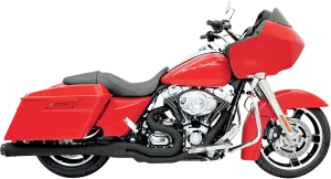 Bassani Manufacturing 1F49RB Pseudo Left Side Megaphone Muffler - Black Ceramic