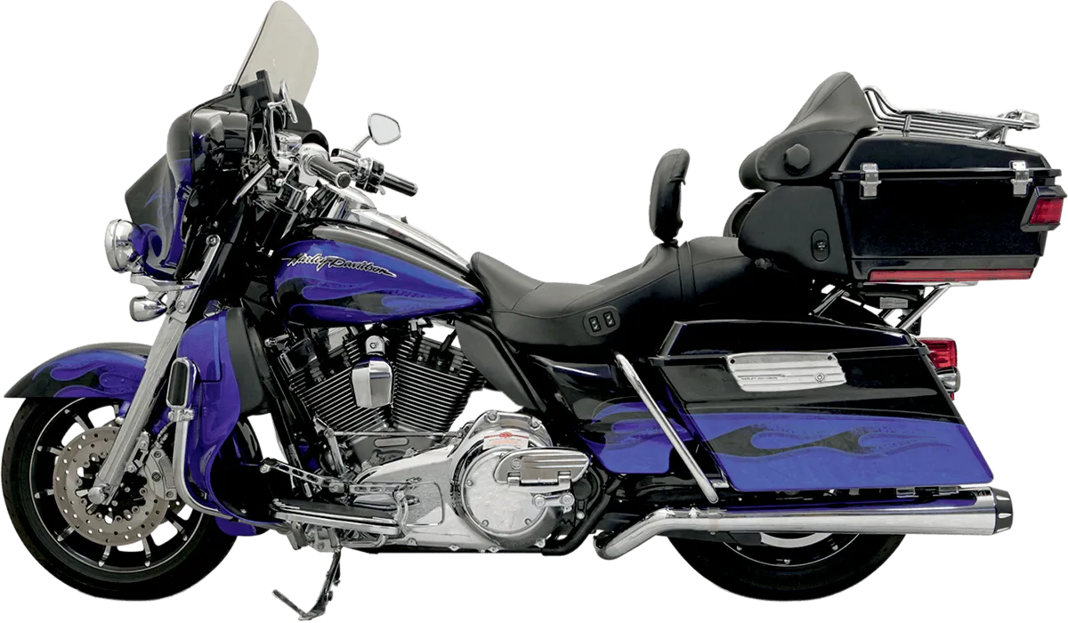 Bassani Manufacturing 1F49RB Pseudo Left Side Megaphone Muffler - Black Ceramic