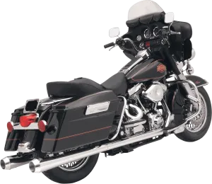 Bassani Manufacturing 1F57DNT6 4in. DNT Megaphone Muffler with Acoustically Tuned Baffle - Black with Black End Cap