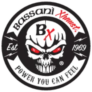 Bassani Manufacturing 1F7DNT5B 4in. DNT Straight Can Muffler with Acoustically Tuned Baffle - Black with Black End Caps
