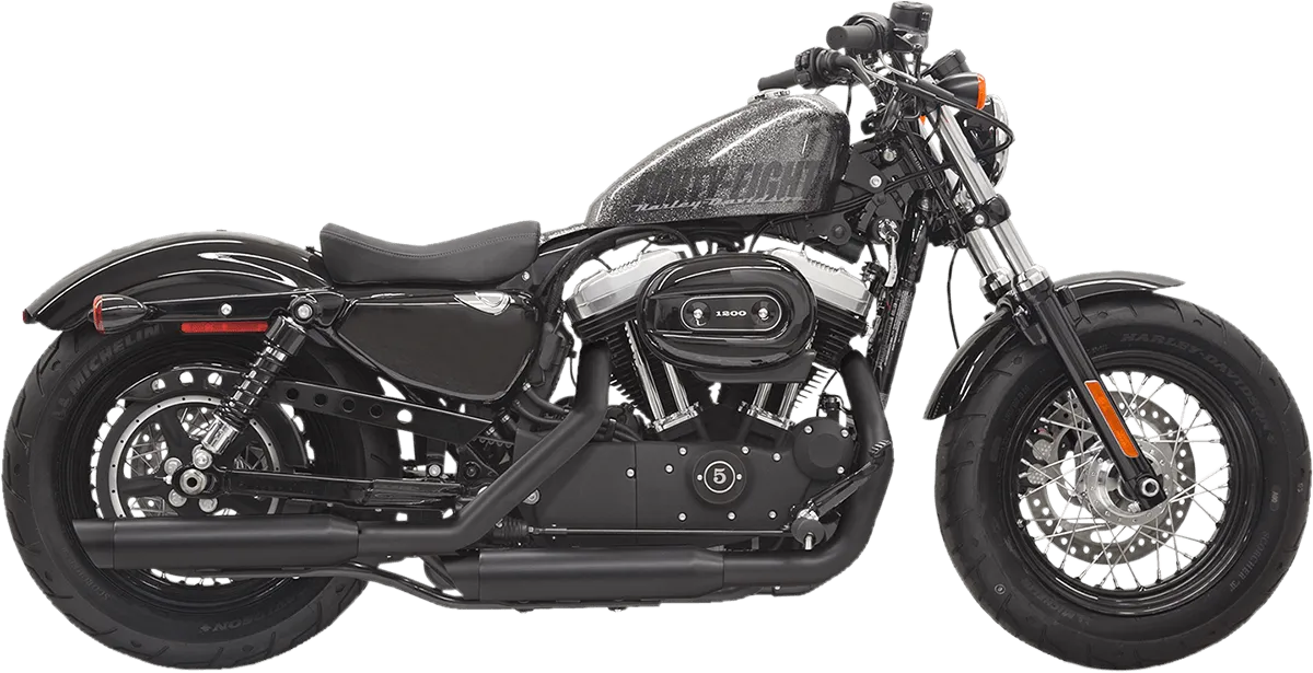 Bassani Manufacturing 1X27T 3in. Firepower Slip-Ons - Black Billet End Cap with Contrasting Flutes - Chrome