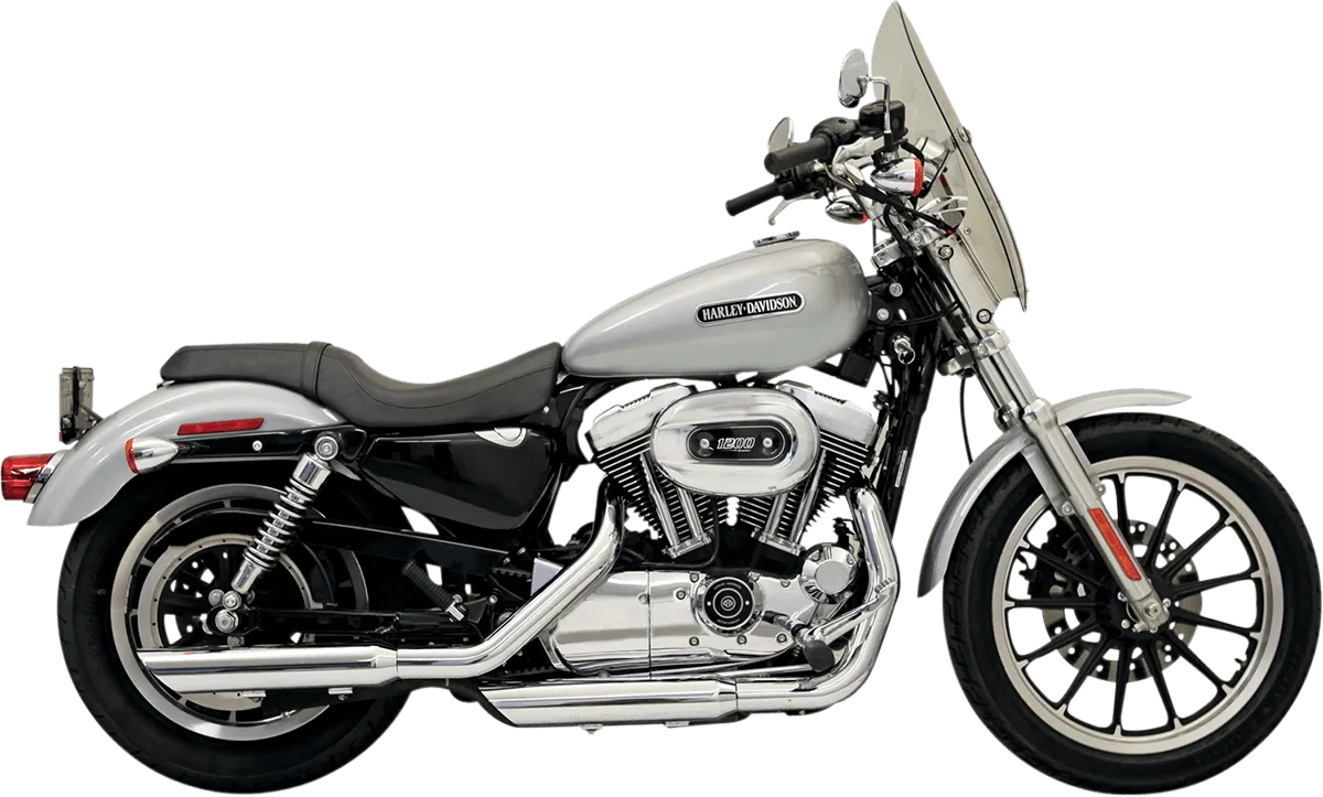 Bassani Manufacturing 1X27T 3in. Firepower Slip-Ons - Black Billet End Cap with Contrasting Flutes - Chrome