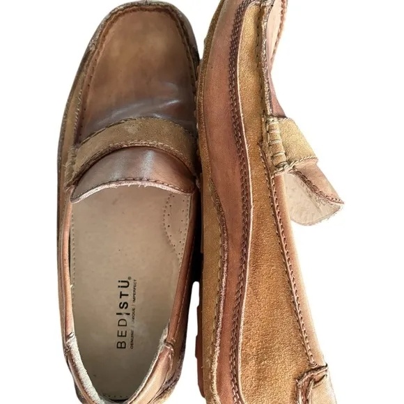 Bed/Stu Tejon Pass Slip-On Loafer~Driving Moc Sz. 10 Tan Leather Casual