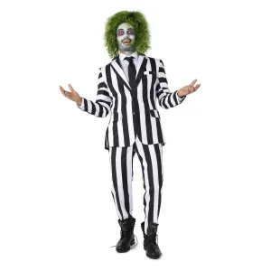 Beetlejuice White Stripes Men Costume