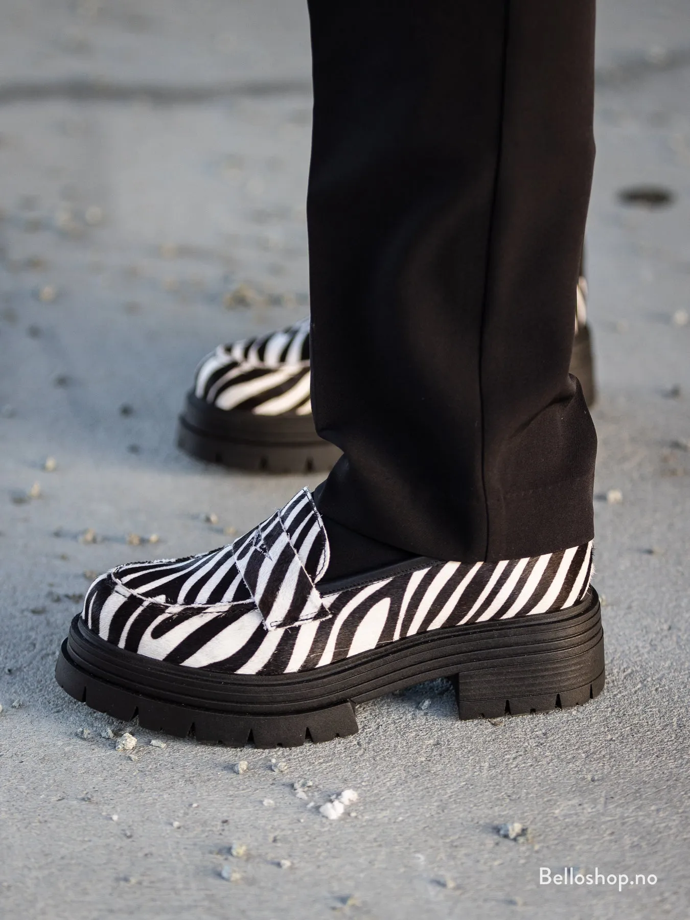 Bello Zebra loafer med kraftig såle
