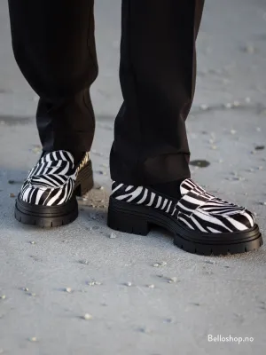 Bello Zebra loafer med kraftig såle