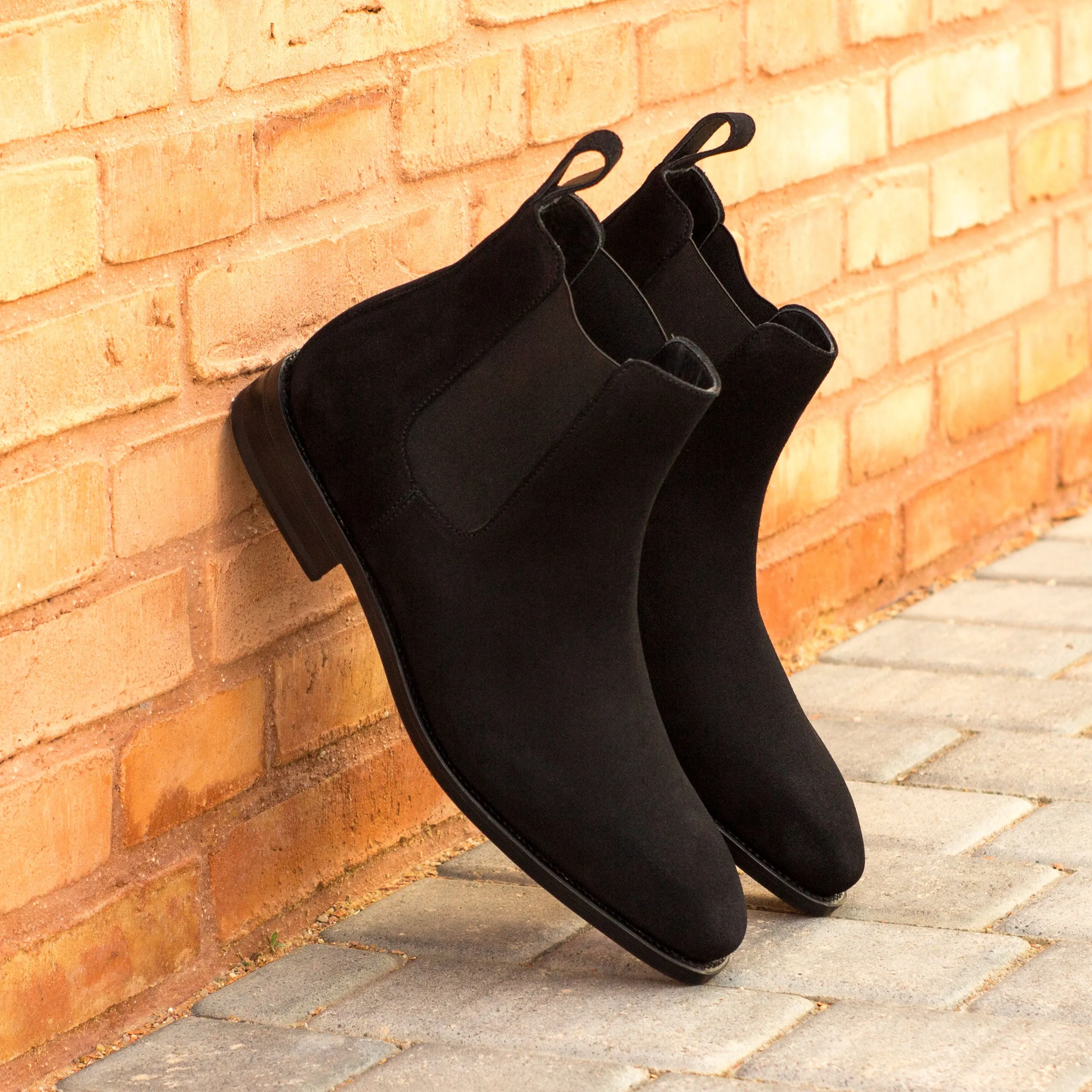 Black Suede Chelsea Boots
