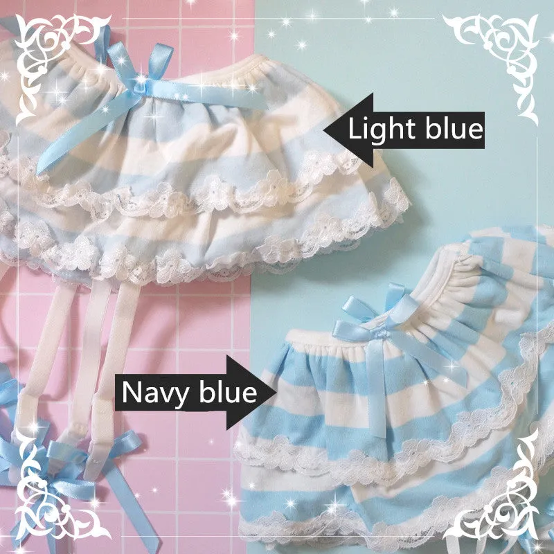 Blue and White Striped Garter YC20106