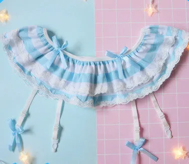 Blue and White Striped Garter YC20106