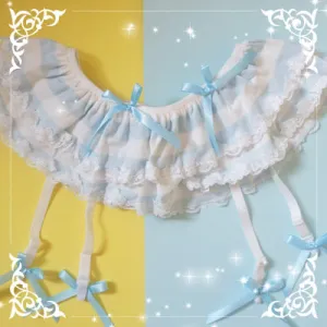 Blue and White Striped Garter YC20106