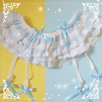 Blue and White Striped Garter YC20106