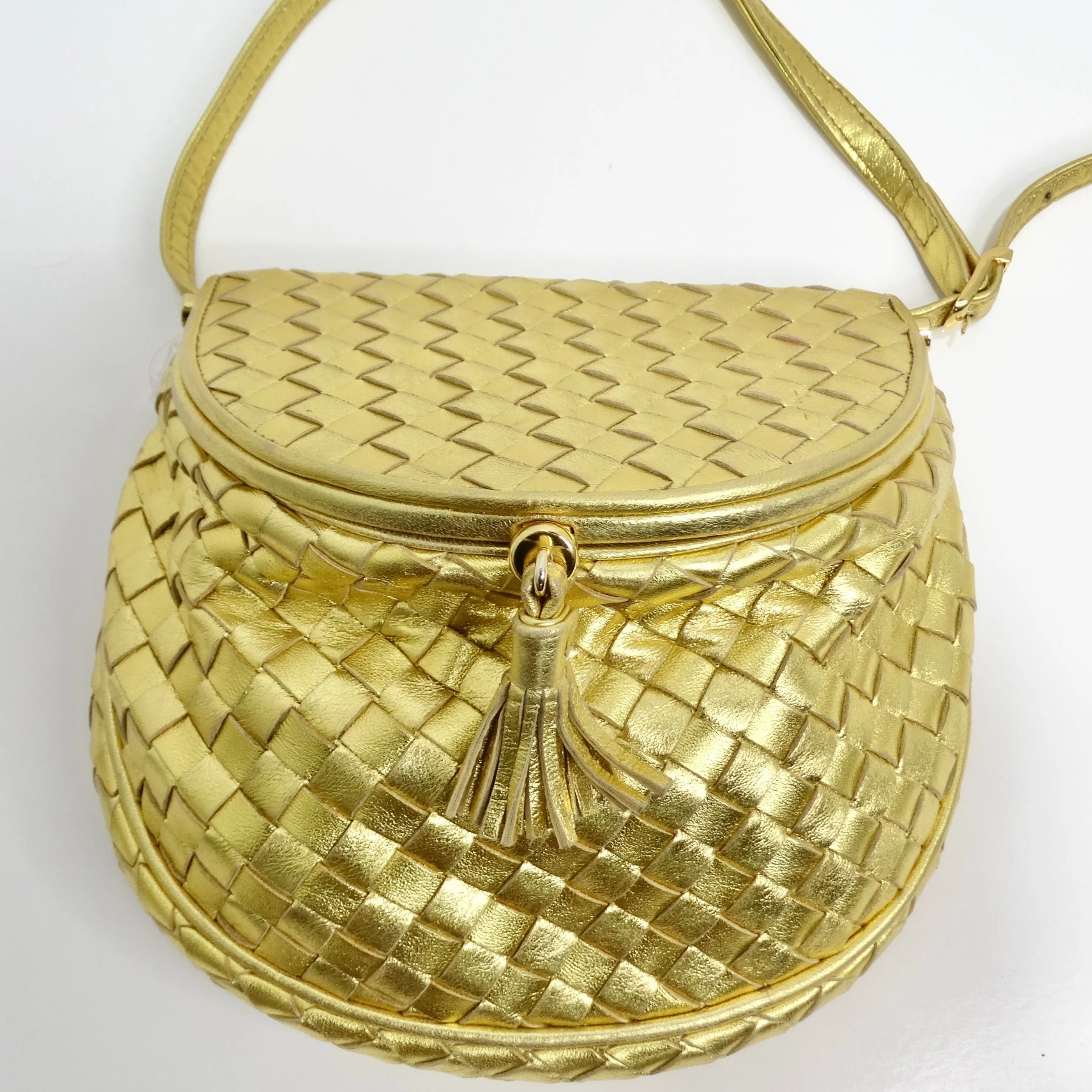 Bottega Veneta 1980s Intrecciato Flap Crossbody Bag