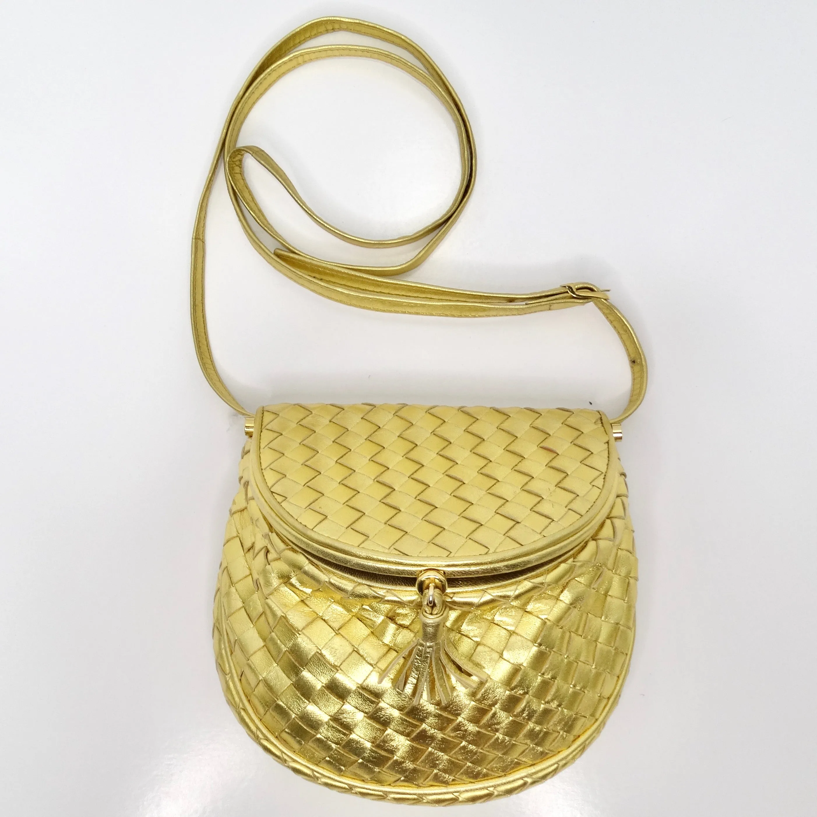 Bottega Veneta 1980s Intrecciato Flap Crossbody Bag