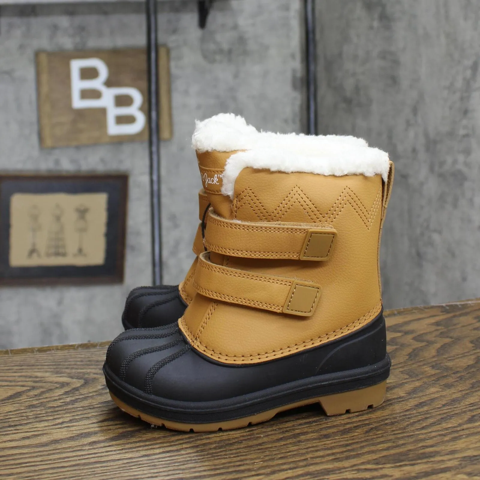 Cat & Jack Toddler Boys Denver Winter Boots 88236548 Cognac Brown 10T