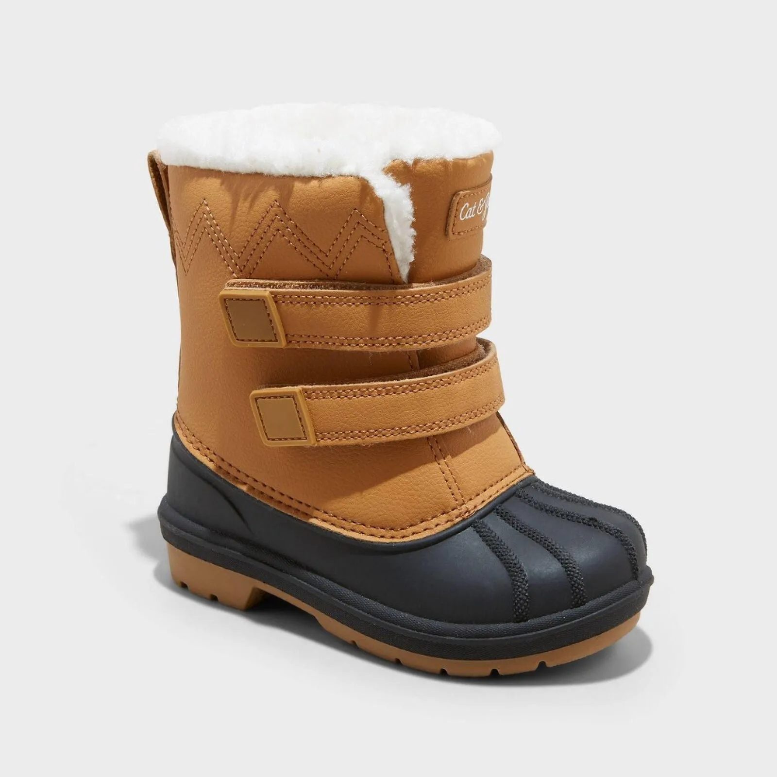 Cat & Jack Toddler Boys Denver Winter Boots 88236548 Cognac Brown 10T