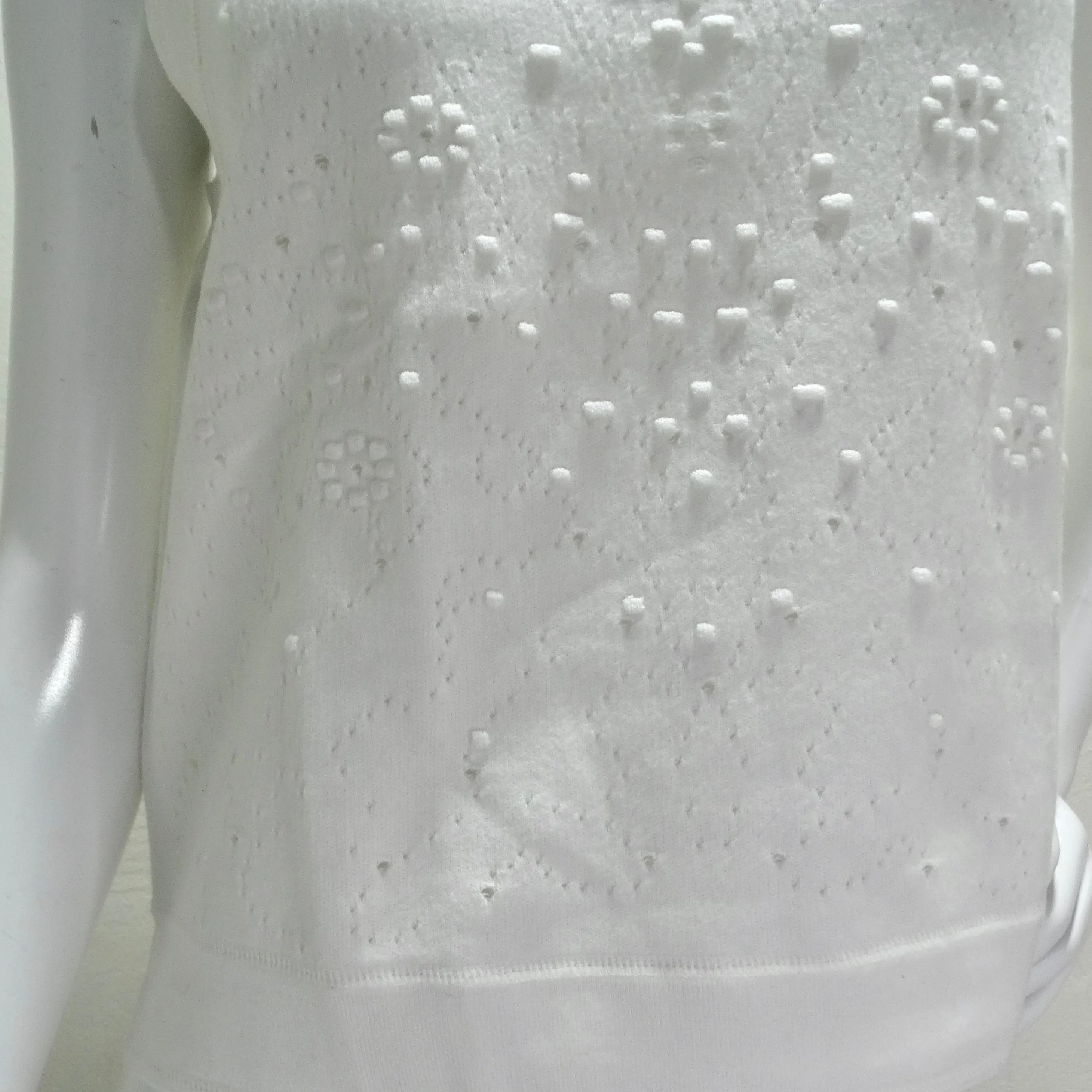 Chanel White Perforated Knit Tank Top