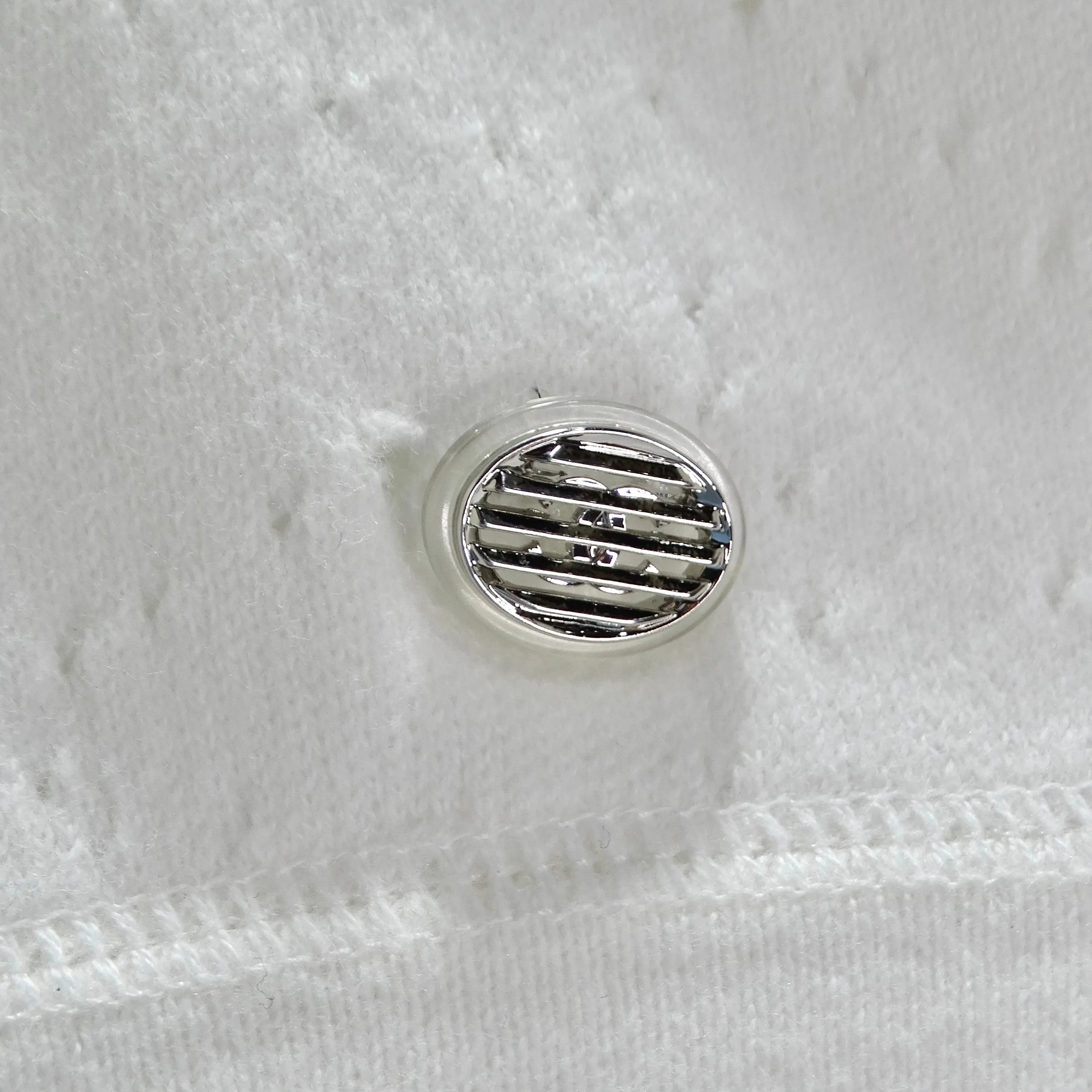 Chanel White Perforated Knit Tank Top