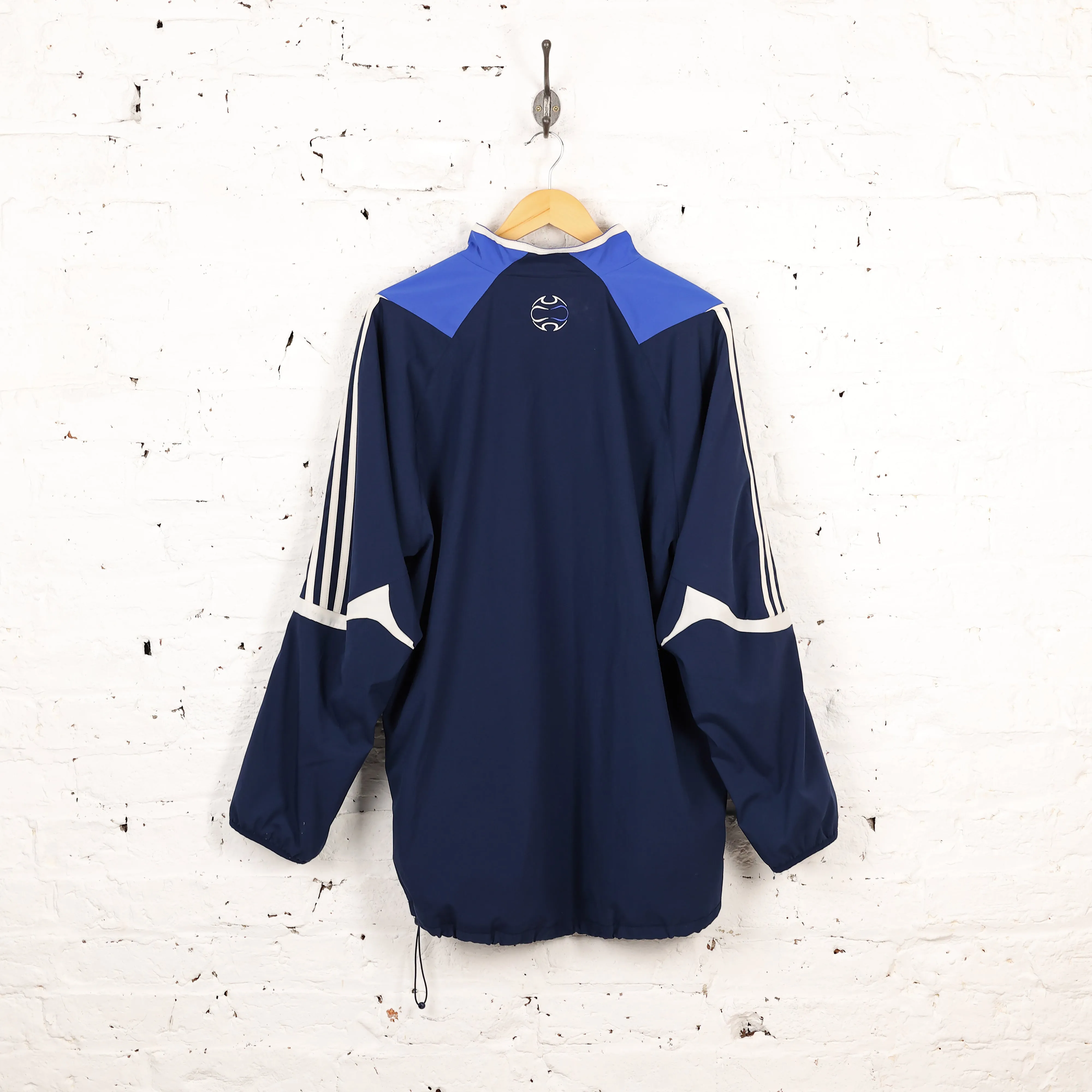 Chelsea Adidas 1/4 Zip Training Tracksuit Top Jacket - Blue - L