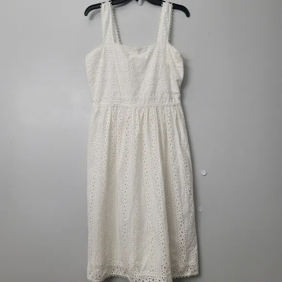 Chelsea &amp; Violet Cotton Poplin  Sleeveless Smocked Midi Dress