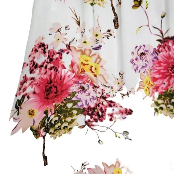 Chelsea and Theodore Floral Boho Maxi Skirt Women Size M