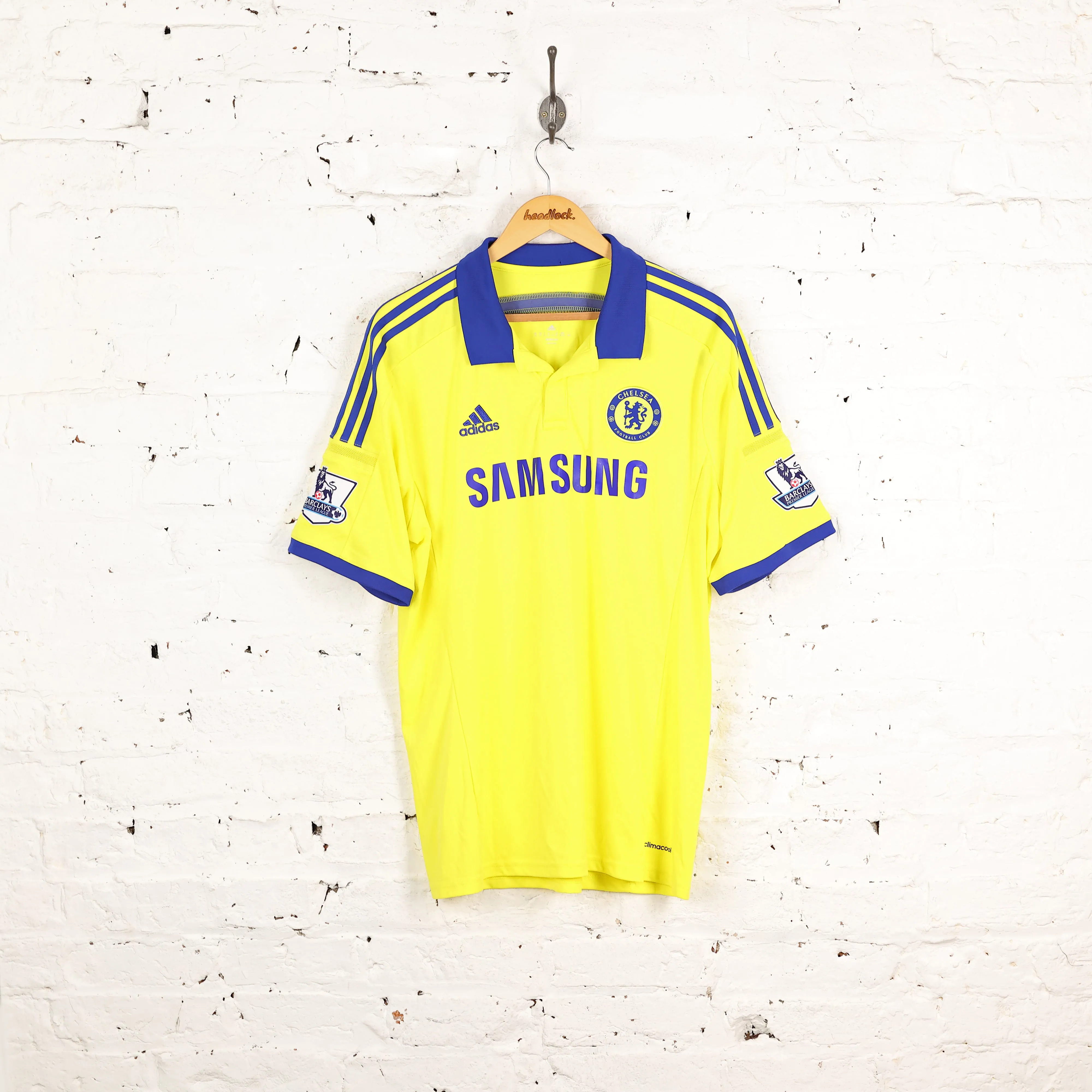 Chelsea Diego Costa 2014 Adidas Away Football Shirt - Yellow - XL