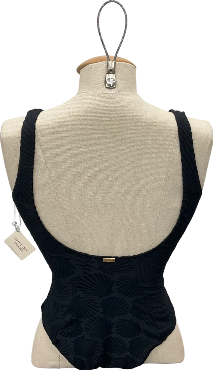 Chelsea Peers Black Jacquard Swimsuit UK 6
