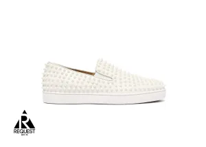 Christian Louboutin Slip On “White Spike”