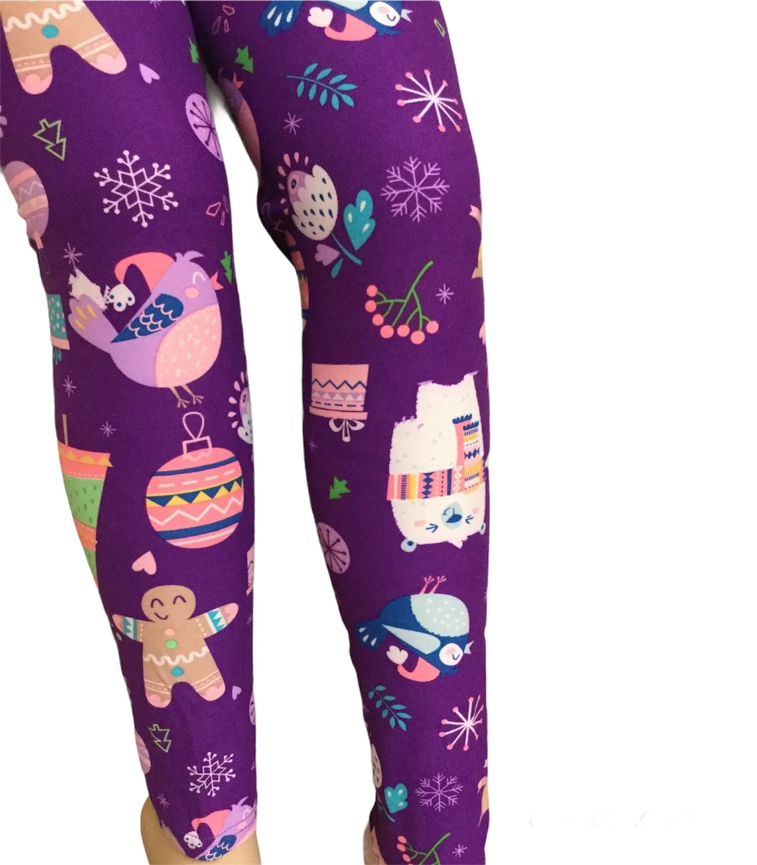 Christmas 1X3X Leggings "Purple Fun Christmas"